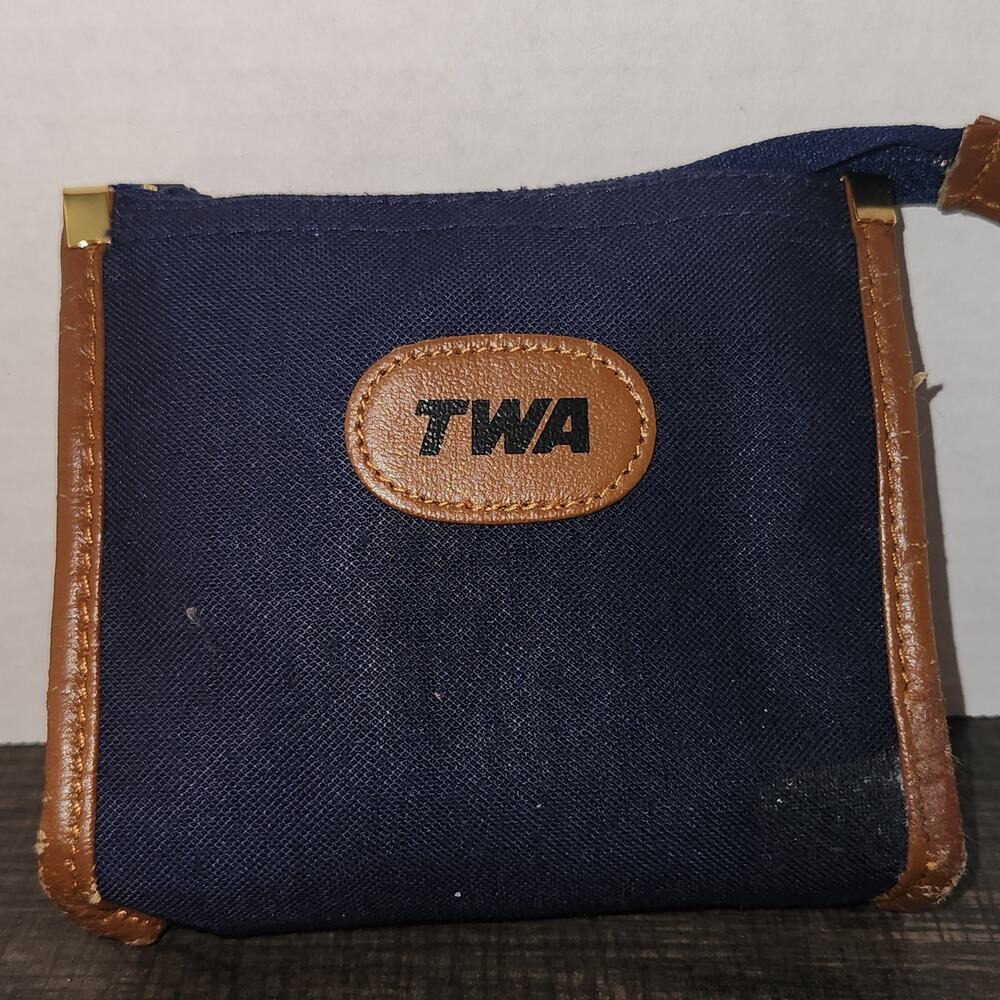 Vintage TWA Trans World Airlines 1970s Shoe Shine Travel Amenity Kit Famaco Tube